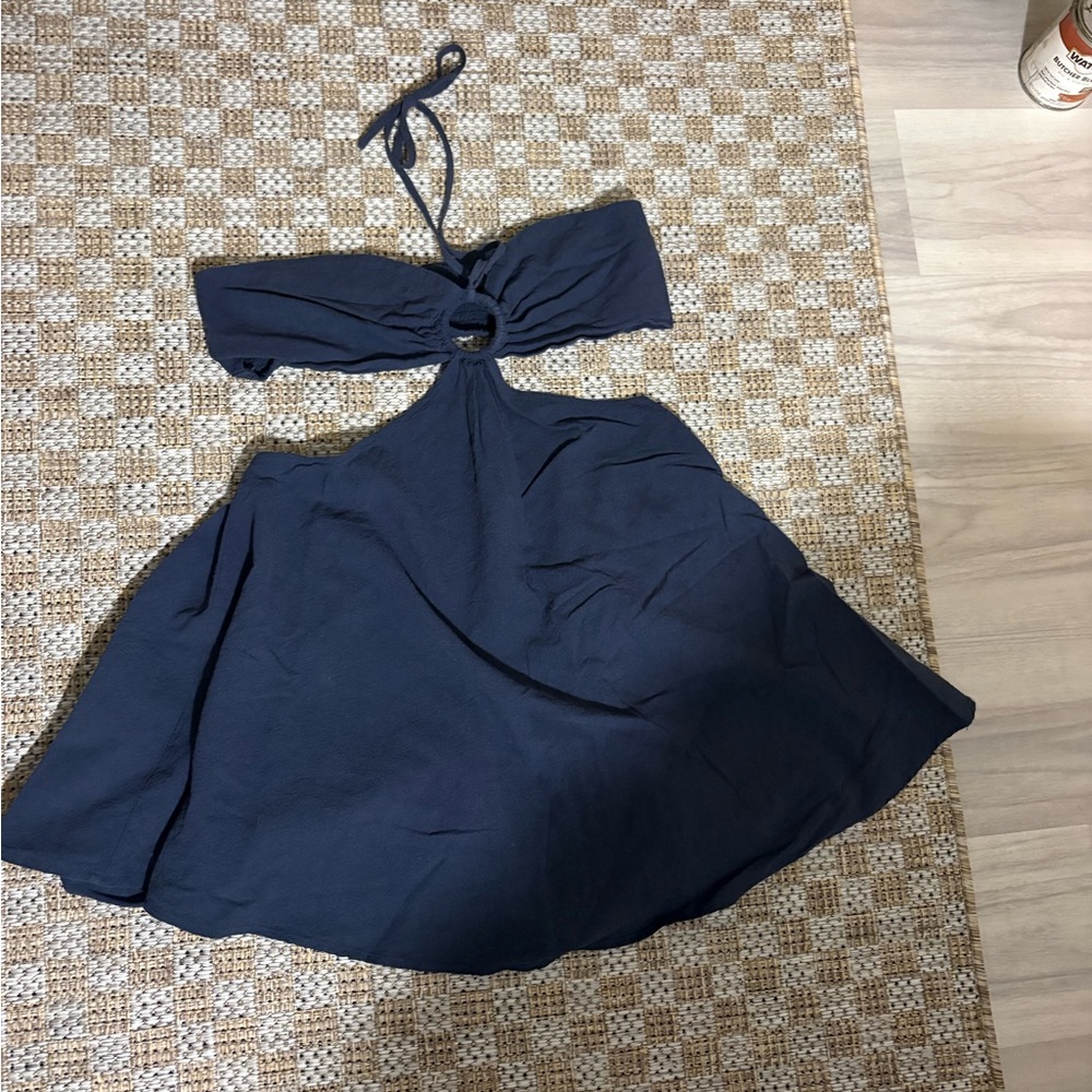 Cupshe Navy Blue Halter Dress